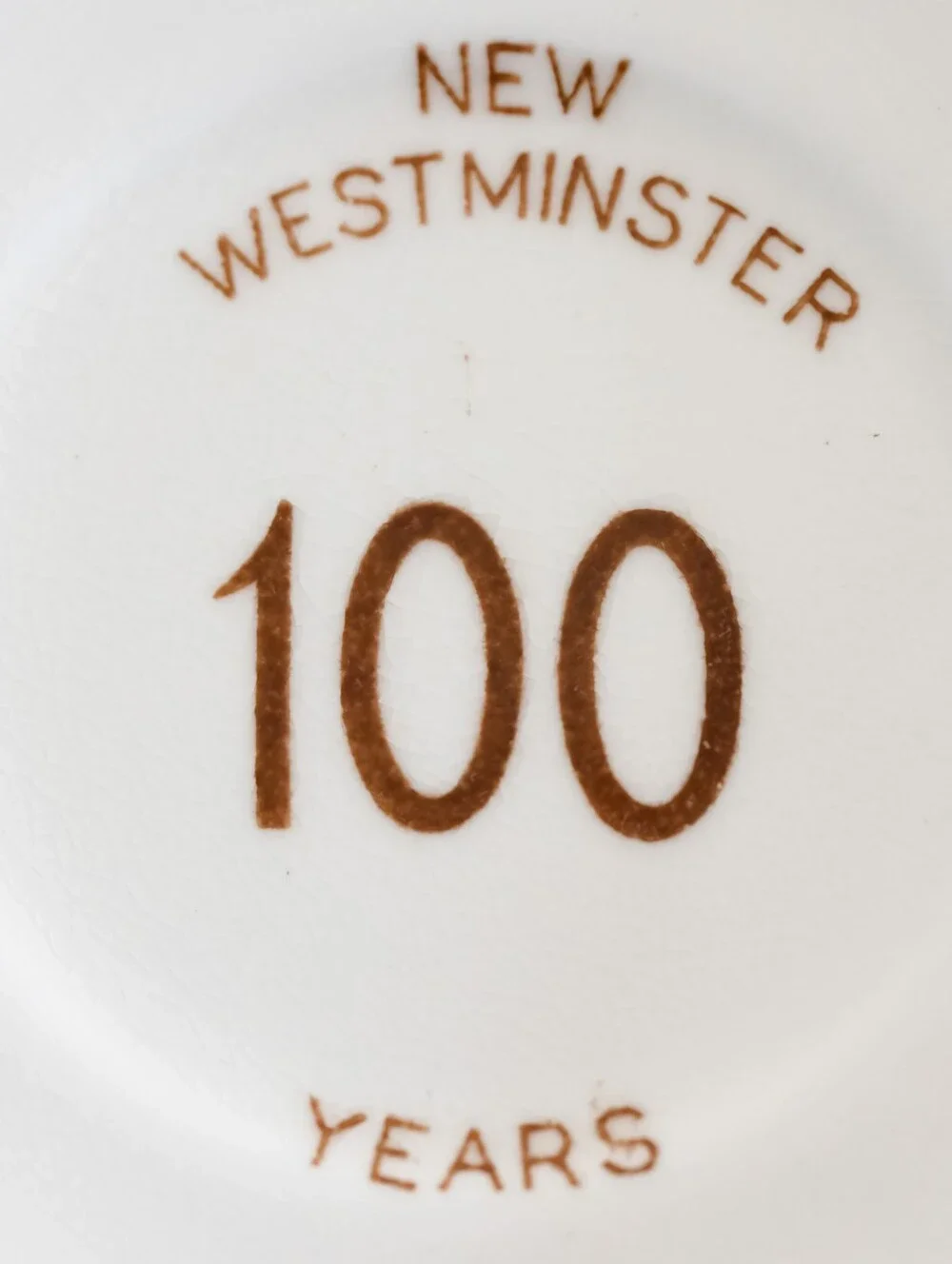Taylor and Kent New Westminster 100 yrs Commemorative Cup and Saucer.England Vtg